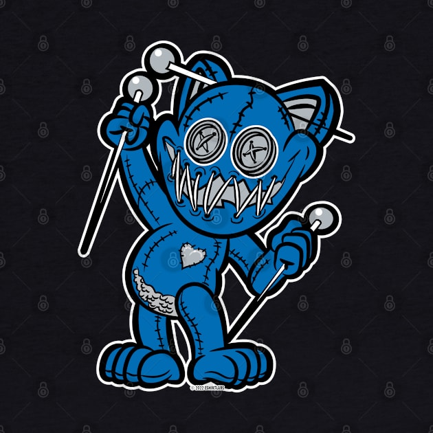 Happy VooDoo Kitty Cat Doll Detroit Colors by eShirtLabs